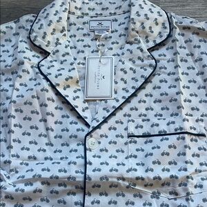 Petite Plume Bicycle Print Long Sleeve Pajama Set